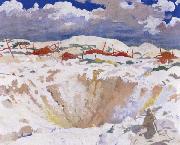Sir William Orpen The Big Crater painting